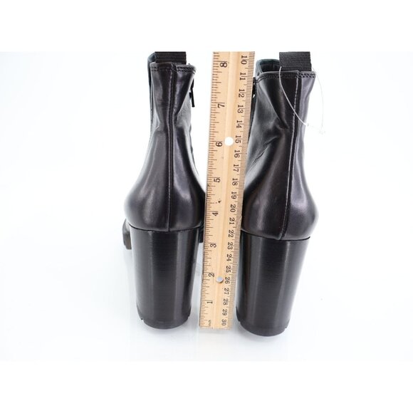 Paul Green Sahara Block Heel Chelsea Boot Black Leather Size 10.5 US 8 UK - Picture 6 of 12